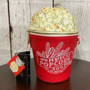 LOUNGEFLY X AMC exclusive & limited edition Red Popcorn Bucket Crossbody Bag NWT